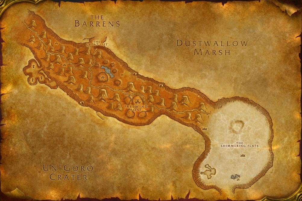 Kalimdor Map Cataclysm