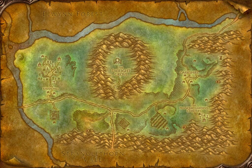 Duskwood map. Reported location · Duskwood at 16.7, 28.5.