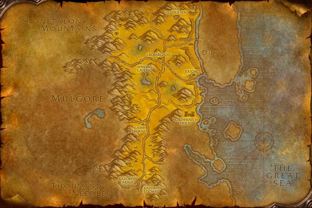 The Barrens map. Reported location · The Barrens at 56.3, 8.8.