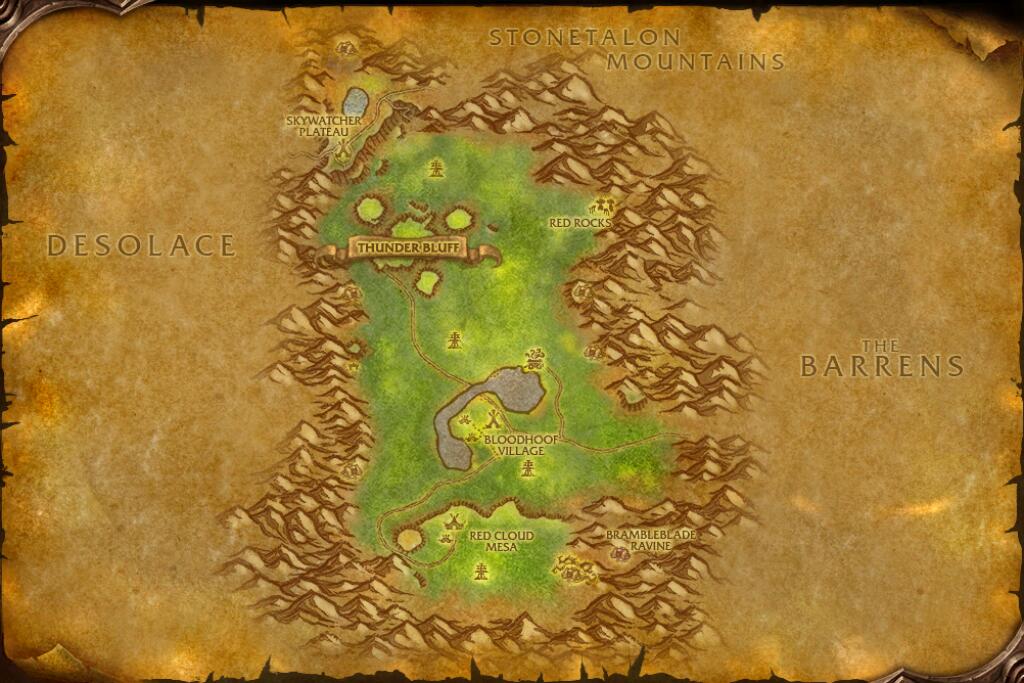Mulgore map: Muln Earthfury at 33.4, 22.4