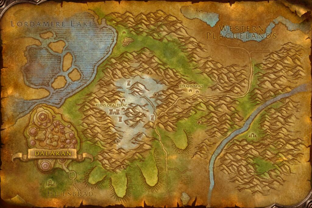 Alterac Mountains map. Reported location · Alterac Mountains at 48.5, 57.6.