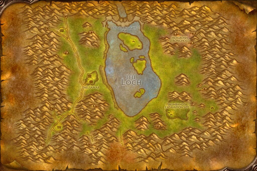 Loch Modan map. Reported location · Loch Modan at 35.6, 48.9.
