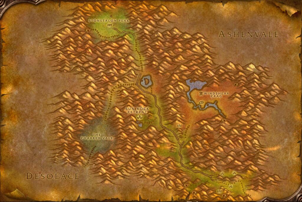 Stonetalon Mountains map. Reported location · Stonetalon Mountains at 74.4, 85.7.