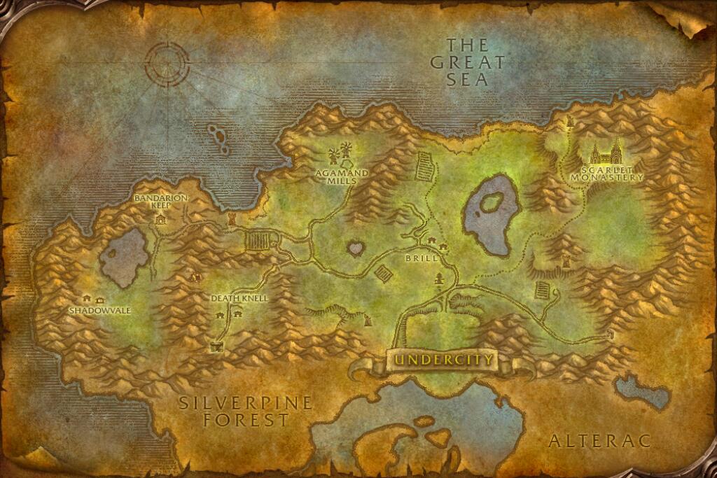 Tirisfal Glades map. Reported location · Tirisfal Glades at 59.5, 52.3.