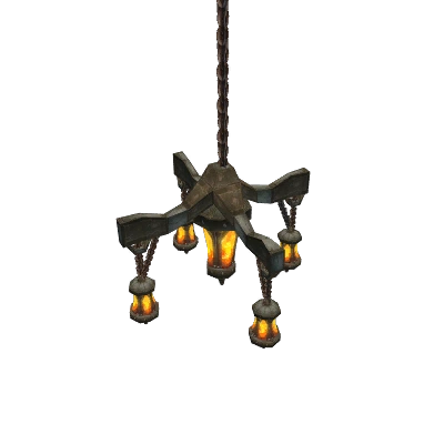 Люстра из темного железа