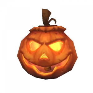 Citrouille souriante de la Sanssaint allumée
