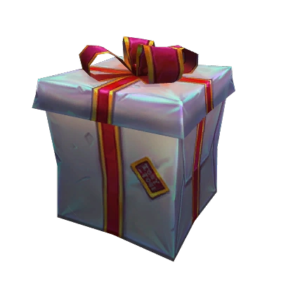 White Present with Red Bow