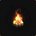 Feu de camp de flambe-racine