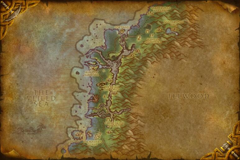 Map of Darkshore