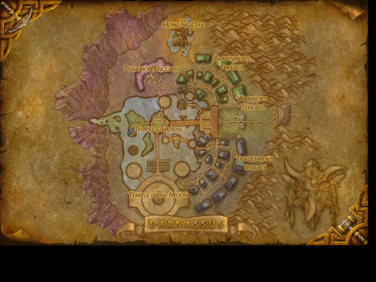 Map of Darnassus