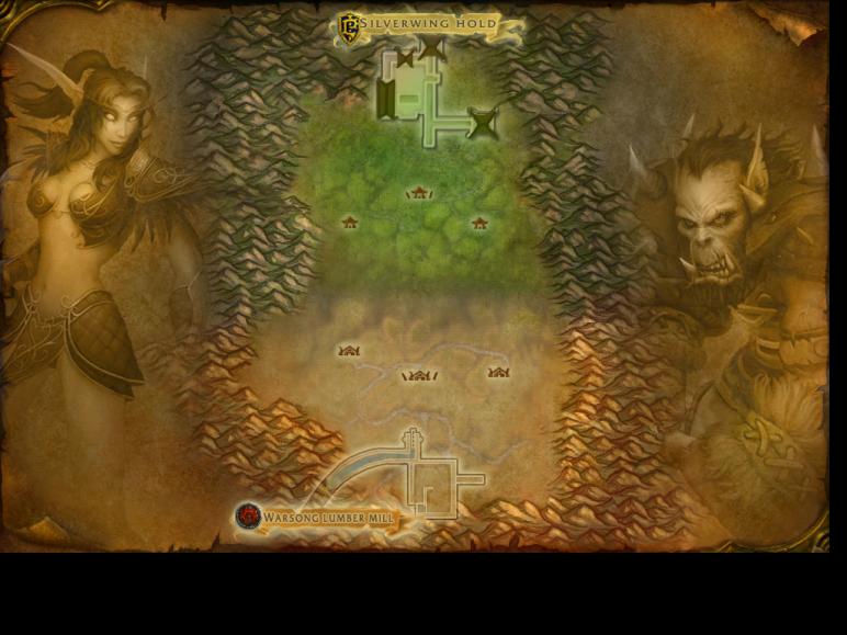 Map of Warsong Gulch