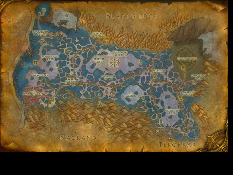 Map of Zangarmarsh