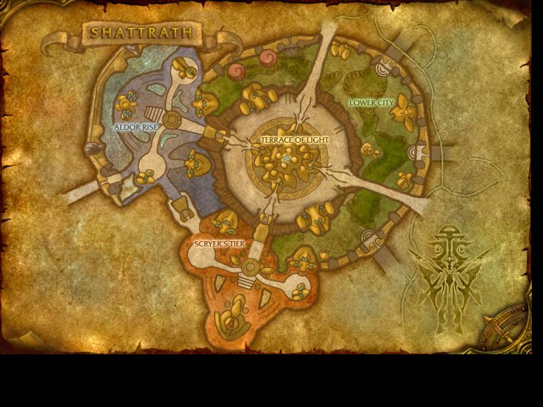 Map of Shattrath City