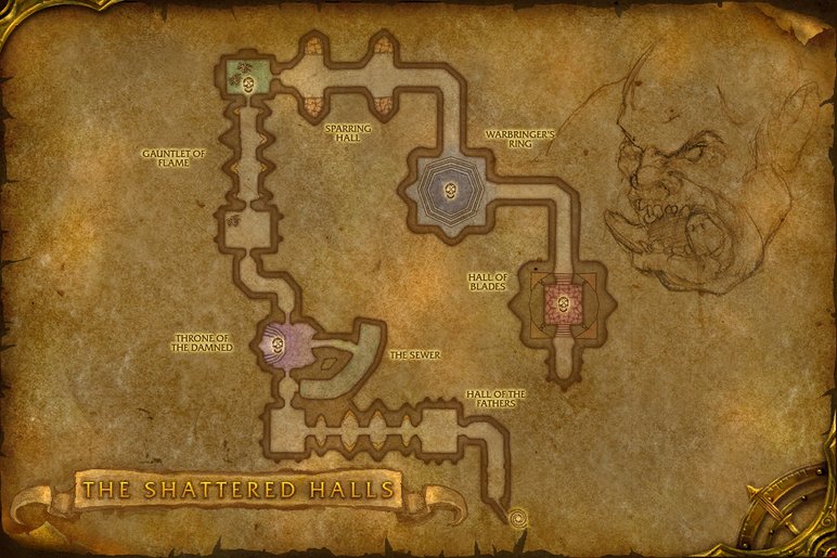Map of The Shattered Halls
