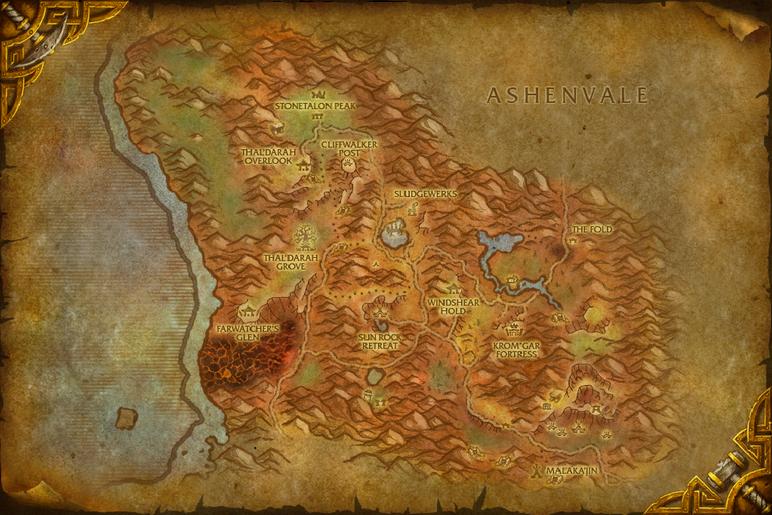 Map of Stonetalon Mountains