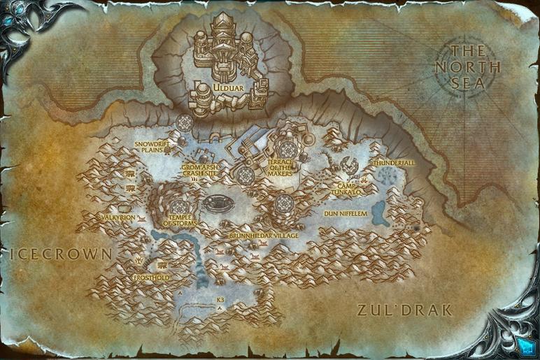 Map of The Storm Peaks