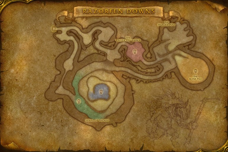 Map of Razorfen Downs