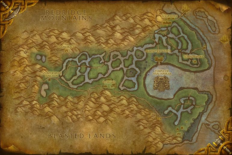 Map of Swamp of Sorrows