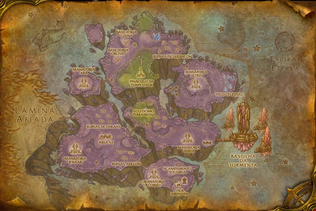 Mapa da área