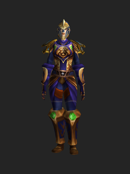 Gold And Blue Armor Outfit World Of Warcraft