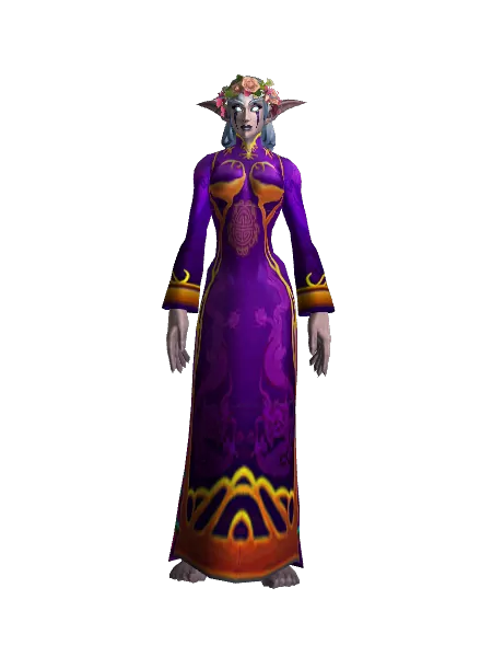 festive purple dress wow Princess of Suramar - Outfit