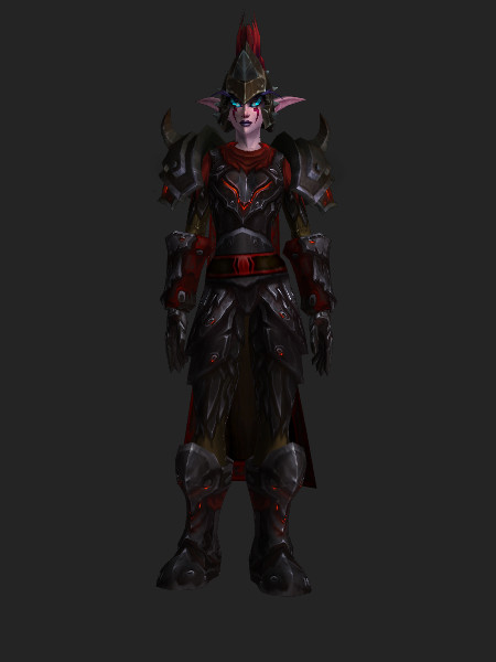 black and red armour