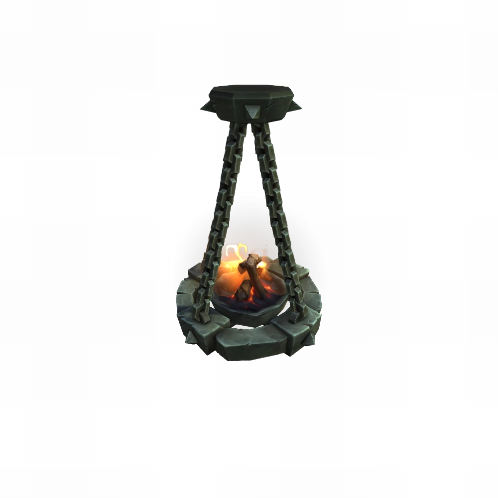 Low-Hanging Razorwind Iron Chandelier