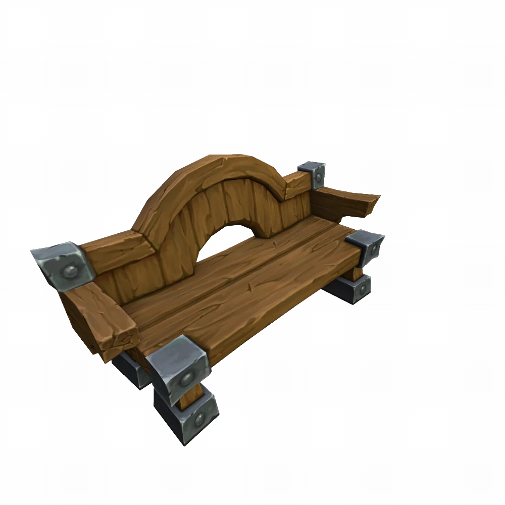 Arched Wooden Bench