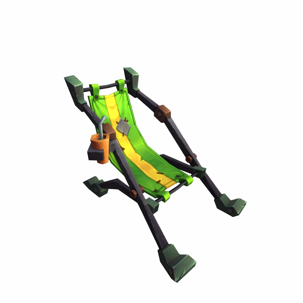 Relaxing Goblin Beach Chair with Cup Gripper