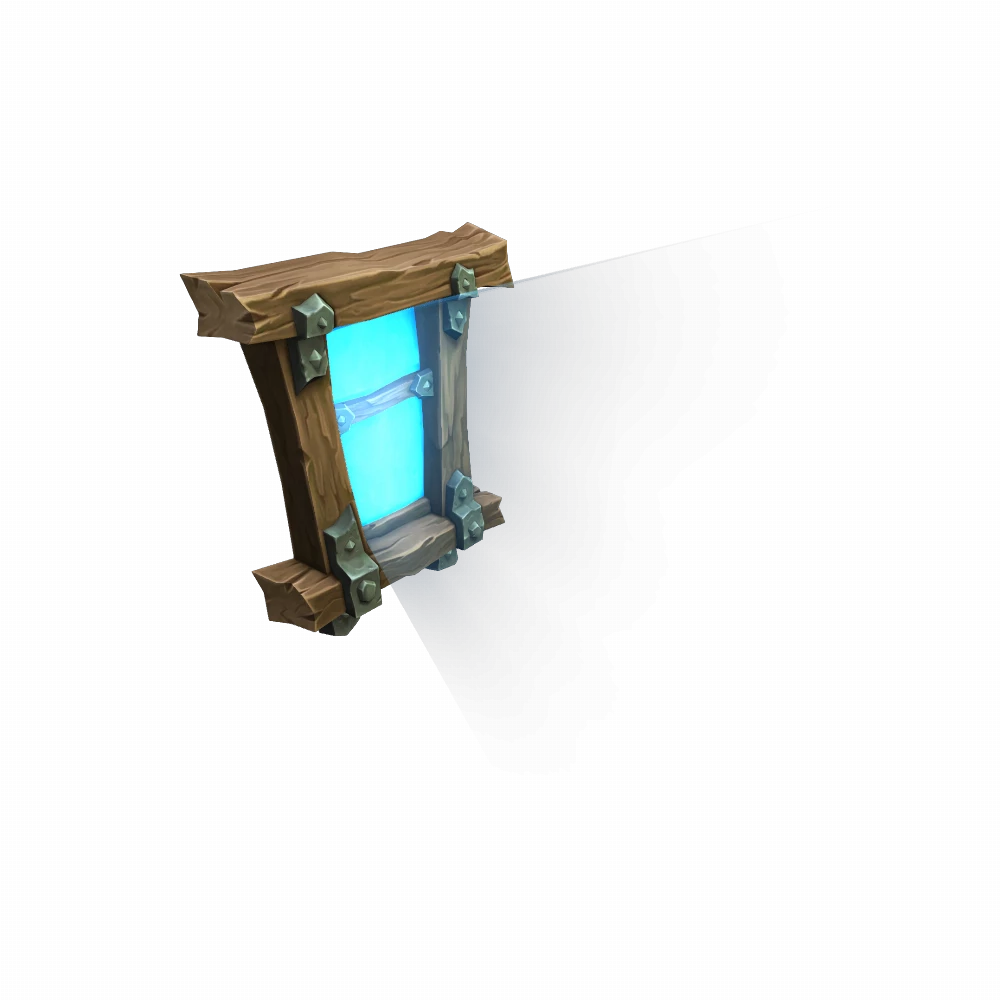Iron-Reinforced Wooden Window