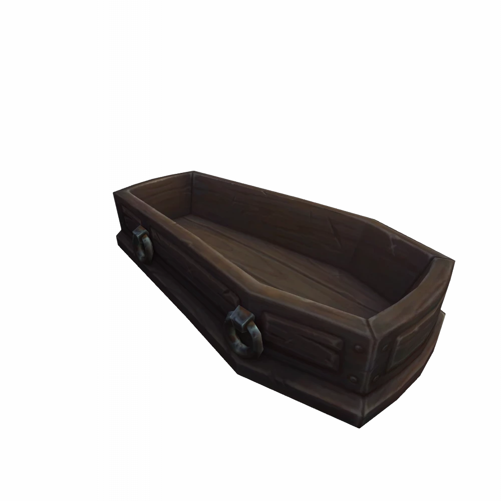 Open Wooden Coffin
