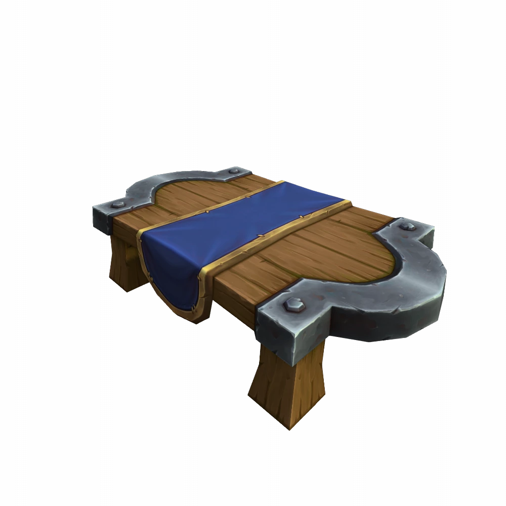 Covered Wooden Desk