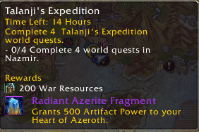 for Azeroth World Emissary Rewards and Factions - Wowhead News
