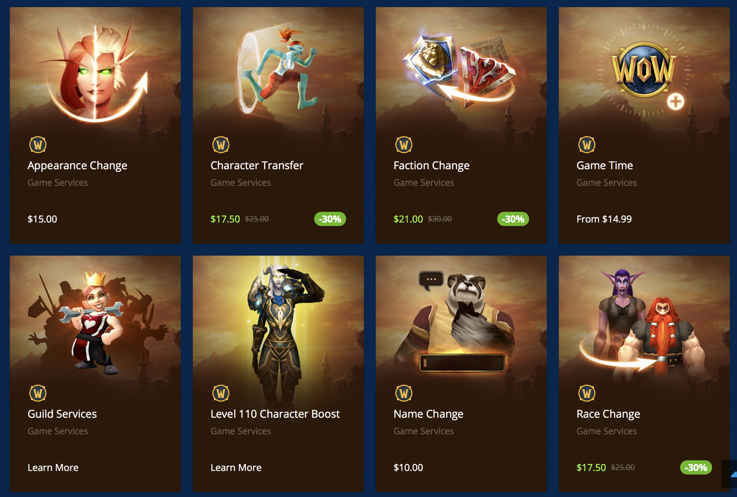 Blizzard Sale For Wow Character Services Battle Of Azeroth Wowhead News