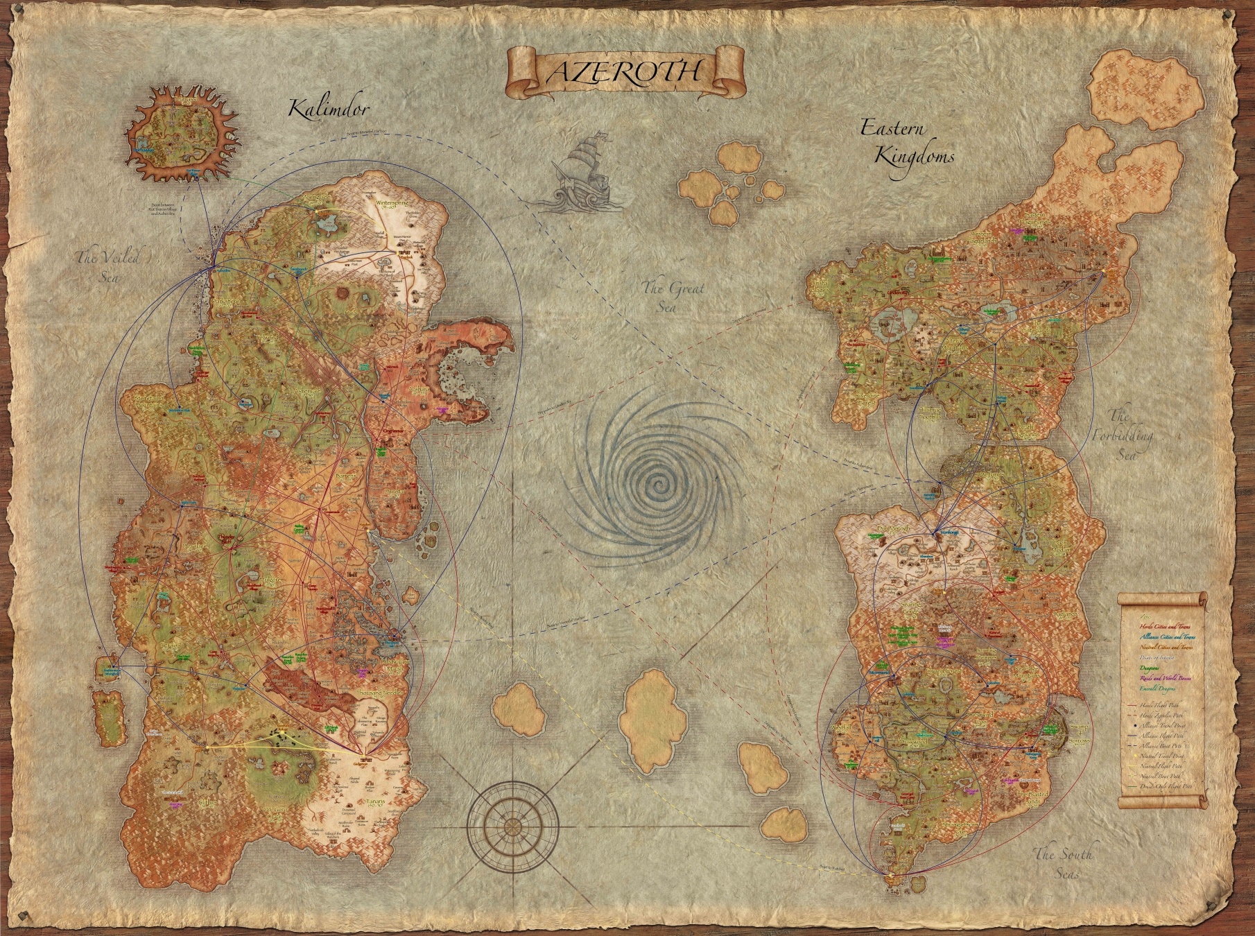 One Map to Rule Them All - Classic Azeroth Detailed Map by Rhianolord