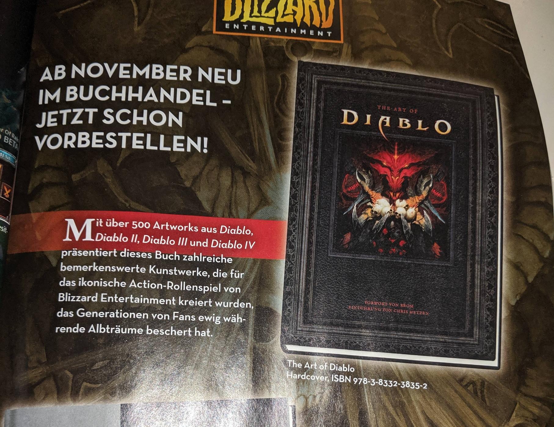 Diablo IV - German Magazine Mentions Diablo IV in an Ad for 