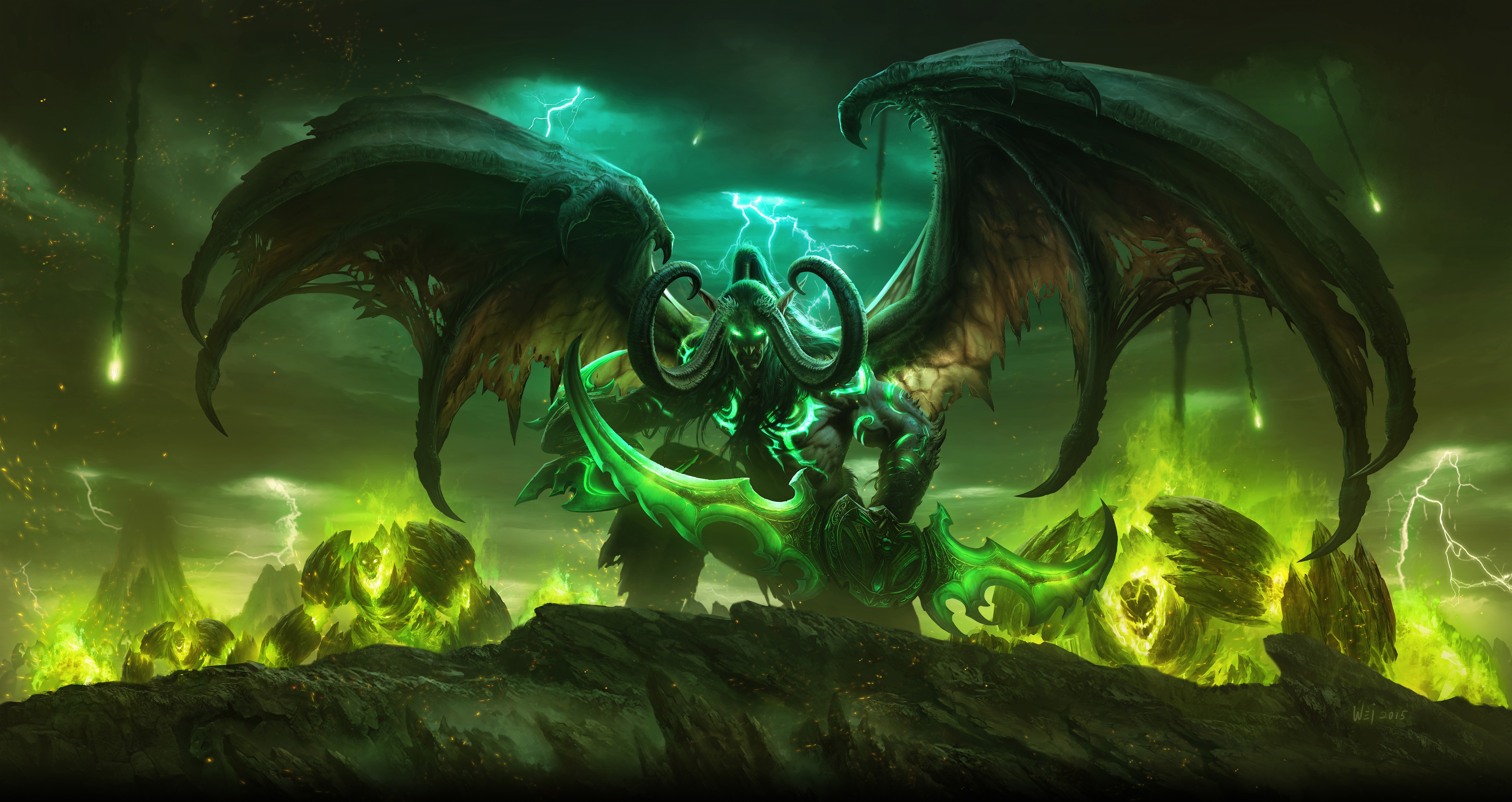 Wow wallpaper. World of Warcraft. Иллидан. Иллидан ярость бури Легион. World of Warcraft: Legion. Иллидан Warcraft 3.