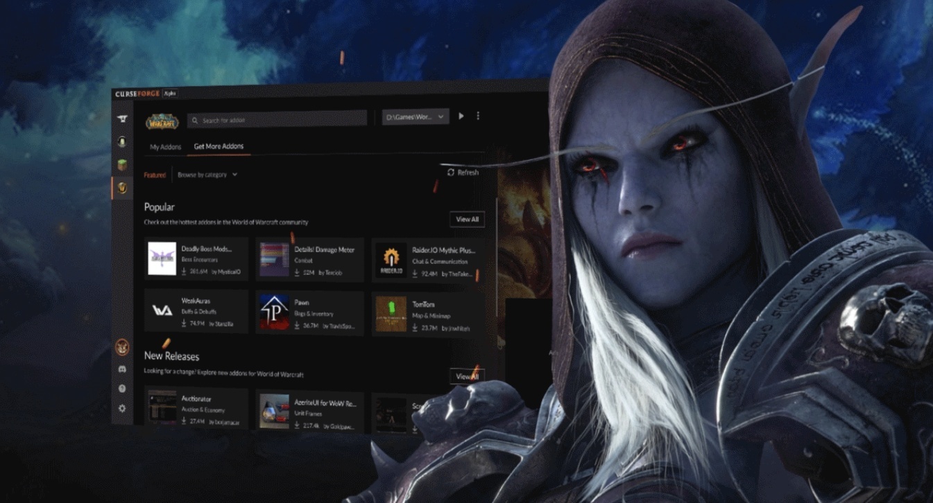 curse wow addons download