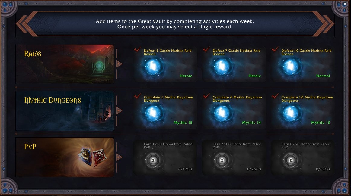 Great Vault Macro Addon Claim Powerful Gear And Legendary Powers 