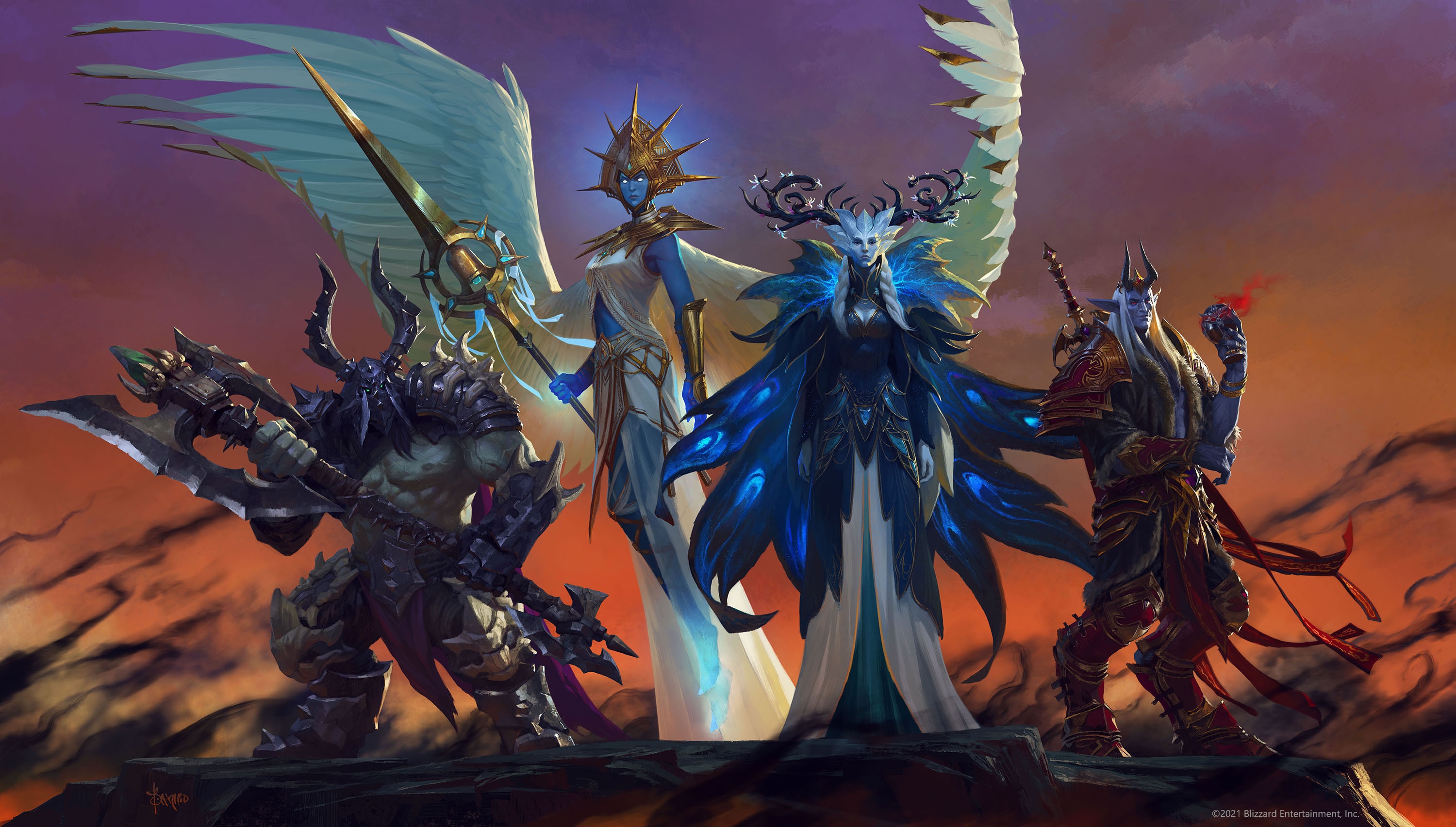 Bayard Wu’s Official Shadowlands Covenant Keyart for Blizzard