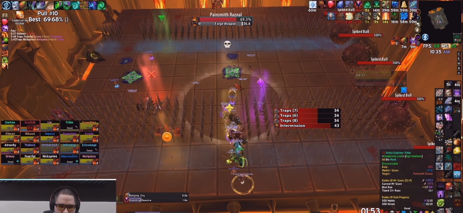 Mythic Painsmith Raznal Intermission - Dodge Spikes and Spiked Balls ...