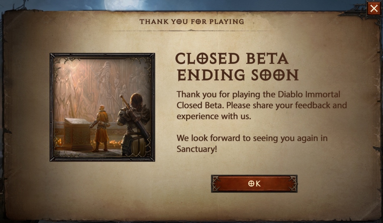 diablo immortal closed beta