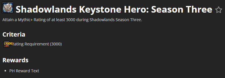 Keystone Hero Achieve 3000 Mythic Rating To Complete In Season 3 For keystone-hero-achieve-3000-mythic-rating-to-complete-in-season-3-for