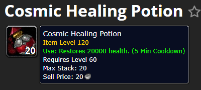 HEALING POTIONS (new patch note)