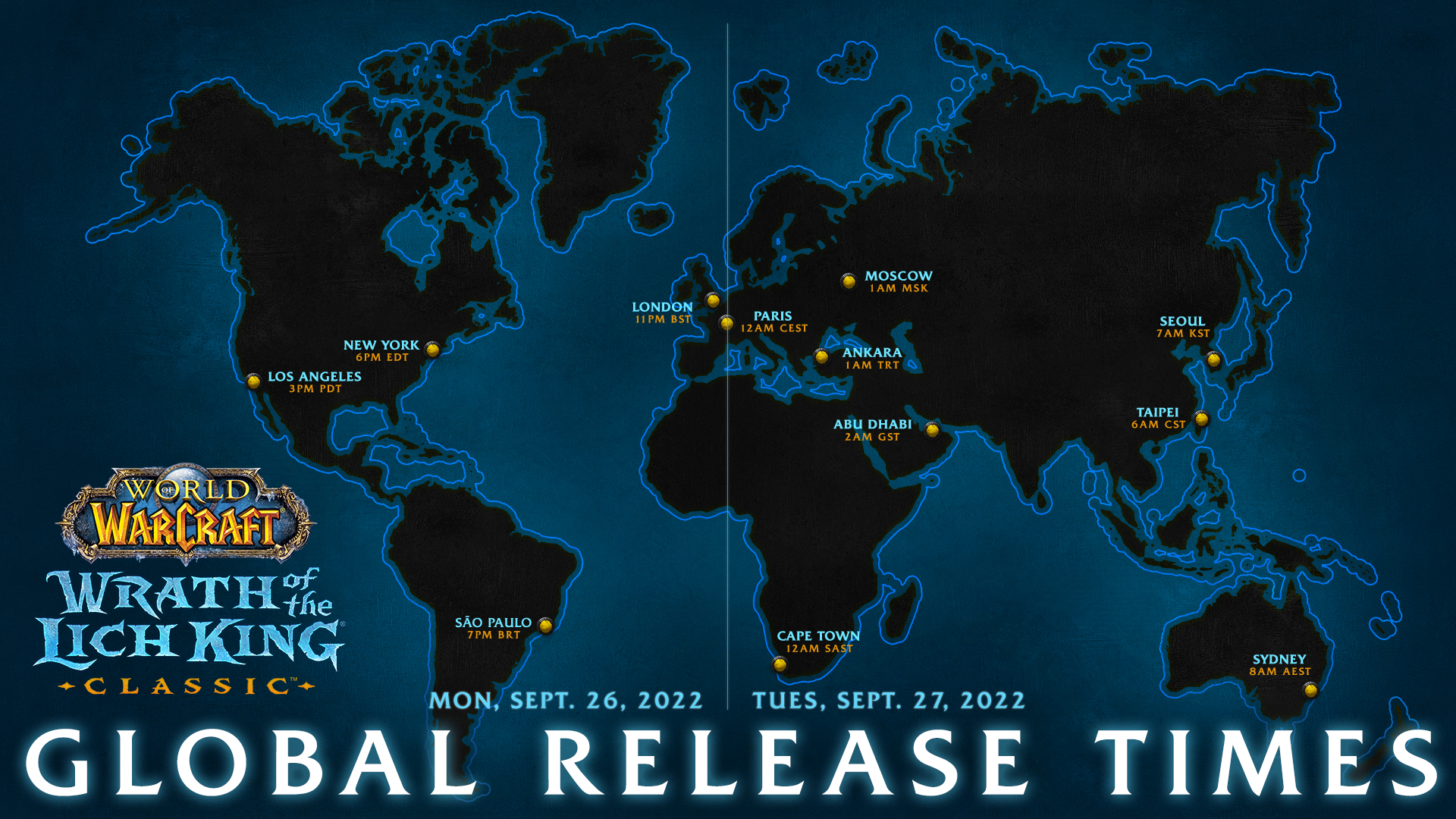 Global Release Schedule For Wrath Classic Launch Wowhead News