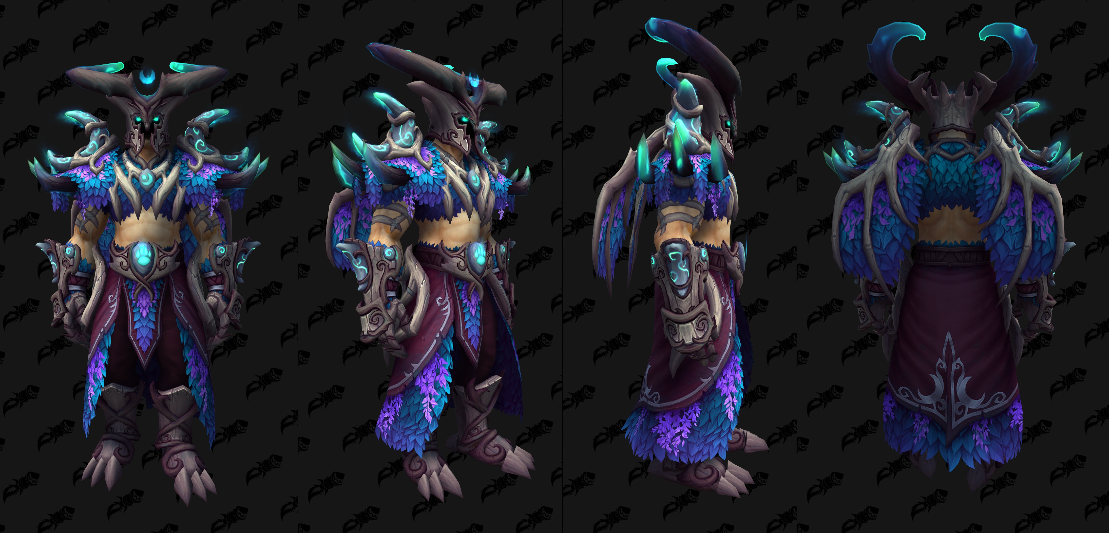 Toutes les colorations de l'ensemble de palier de la saison 2 du Druide dans les données de la