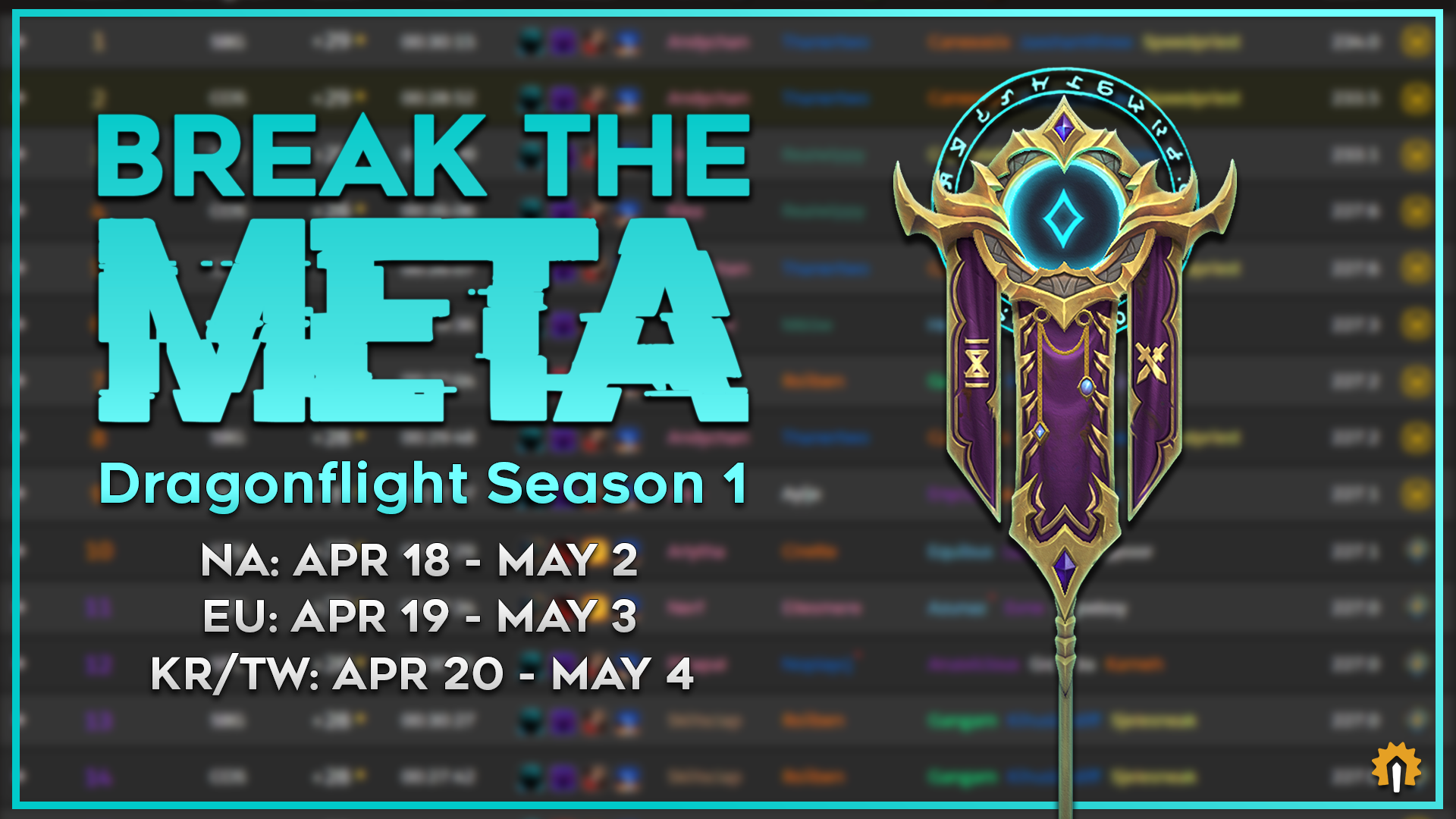 Raider.io Break the Meta Dungeon Event Returns on April 18th Wowhead News