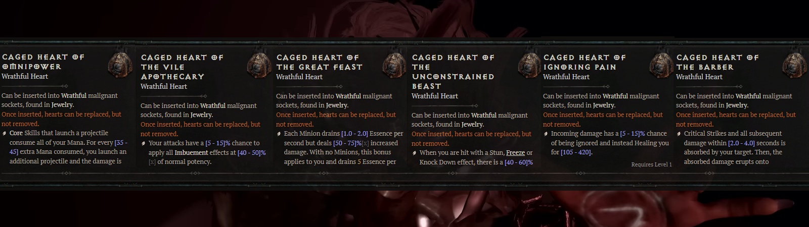 Players Can Only Equip One Wrathful Malignant Heart Diablo 4 Wowhead   35543 Players Can Only Equip One Wrathful Malignant Heart Diablo 4 