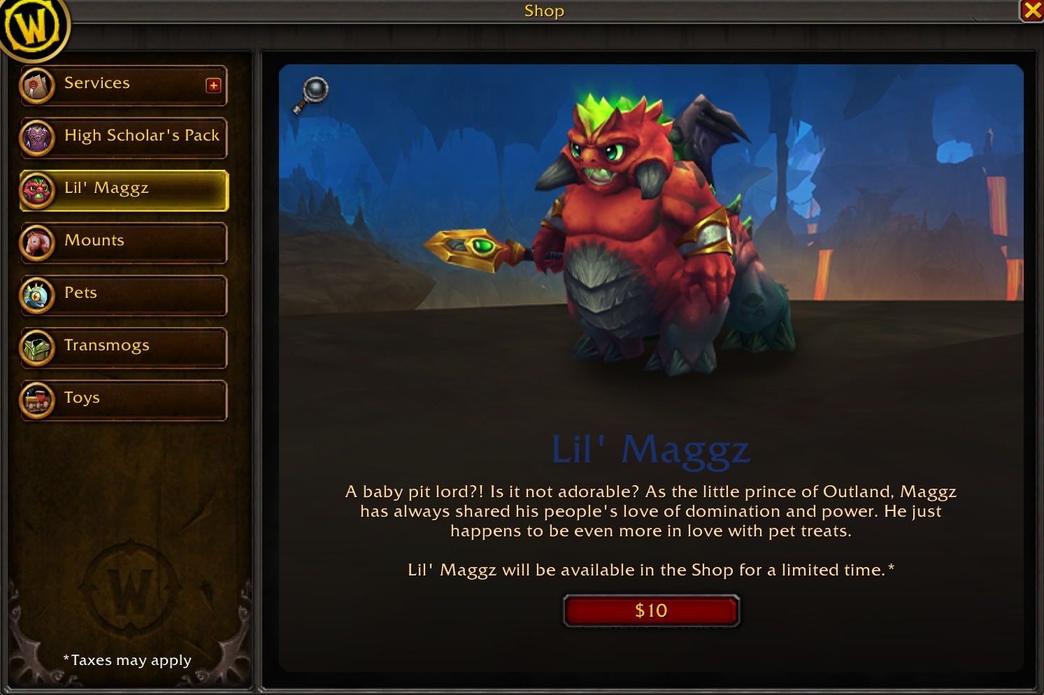 Lil Maggz New WoW Shop Pet Now Available Wowhead News