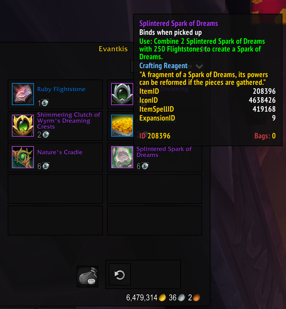 Splintered Spark of Dreams Now Available from Great Vault Pity Vendor -  Noticias de Wowhead